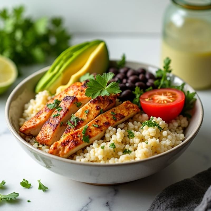 Cilantro-Lime Chicken Burrito Bowl with Cauliflower Rice