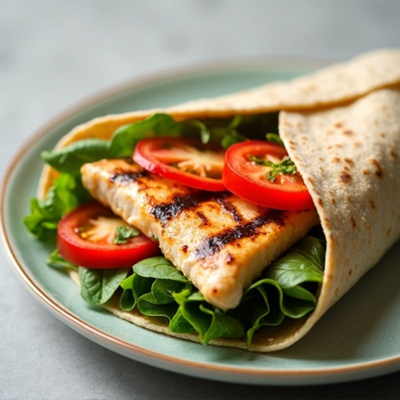 Grilled Chicken and Fresh Vegetable Wrap