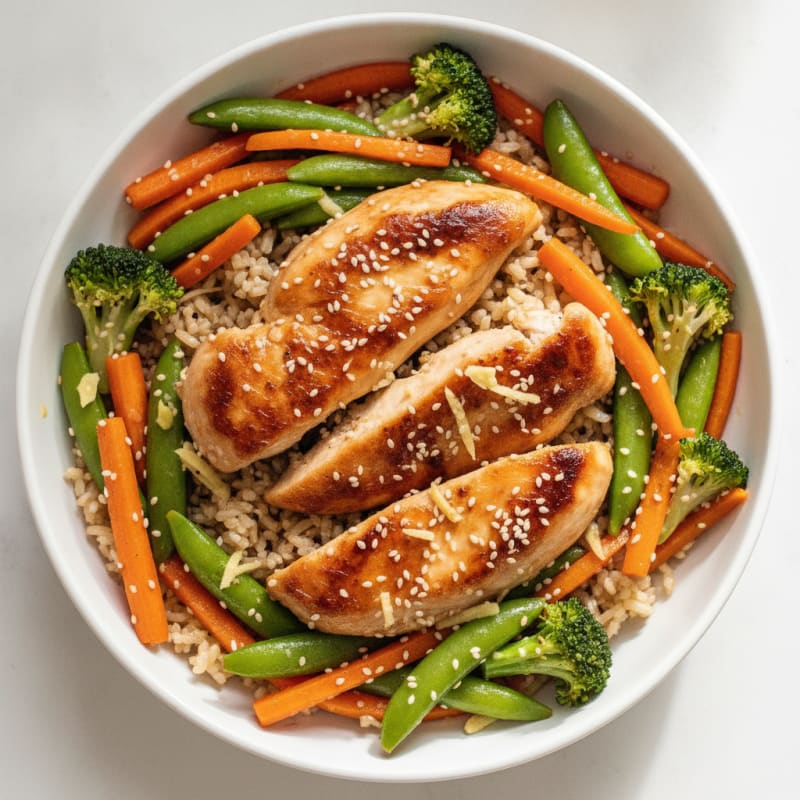 Teriyaki Chicken with Sesame Vegetables