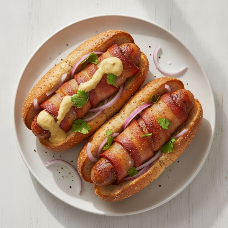 Clean-Eating Bacon-Wrapped Chicken Sausages