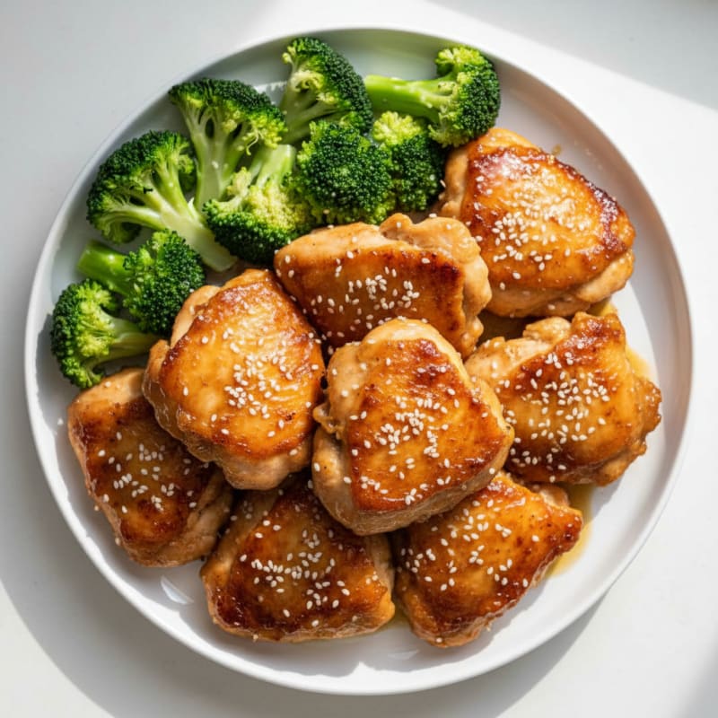 Crispy Honey-Garlic Chicken Thighs