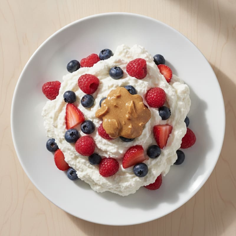 Greek Yogurt Protein Mousse with Mixed Berries