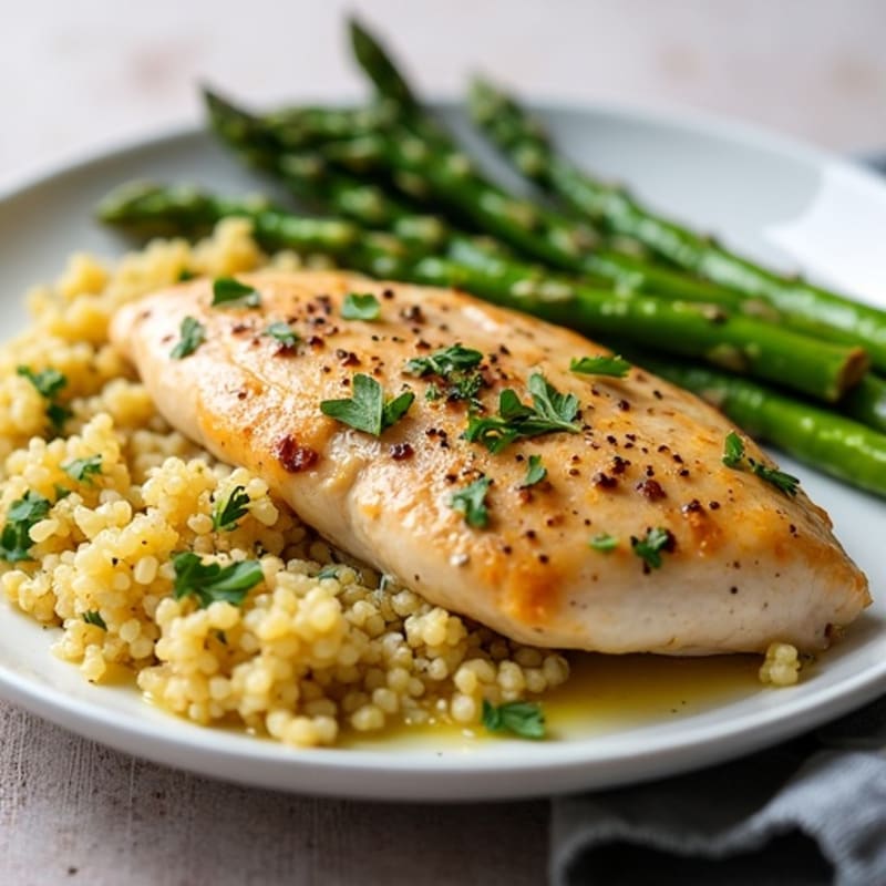 Sheet Pan Lemon Herb Chicken with Roasted Asparagus