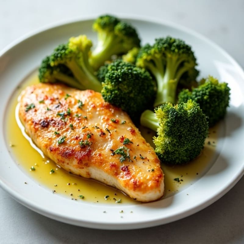 Crispy Lemon-Garlic Chicken with Roasted Broccoli