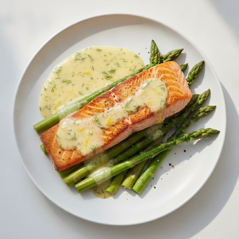 Pan-Seared Salmon with Lemon-Dill Sauce