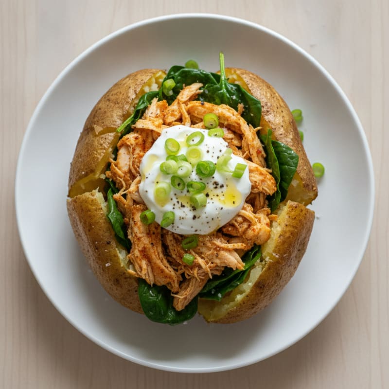 Hearty Loaded Potato with Savory Toppings