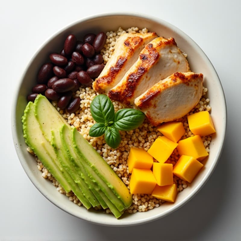 Fresh Mango Avocado Quinoa Bowl