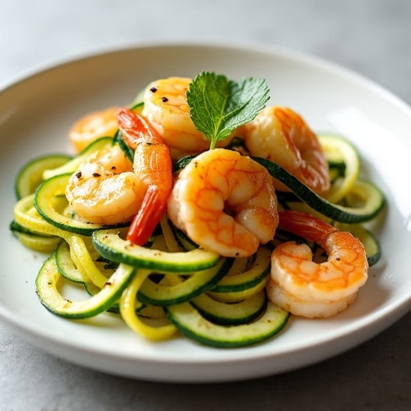 Citrus-Garlic Shrimp with Zucchini Noodles