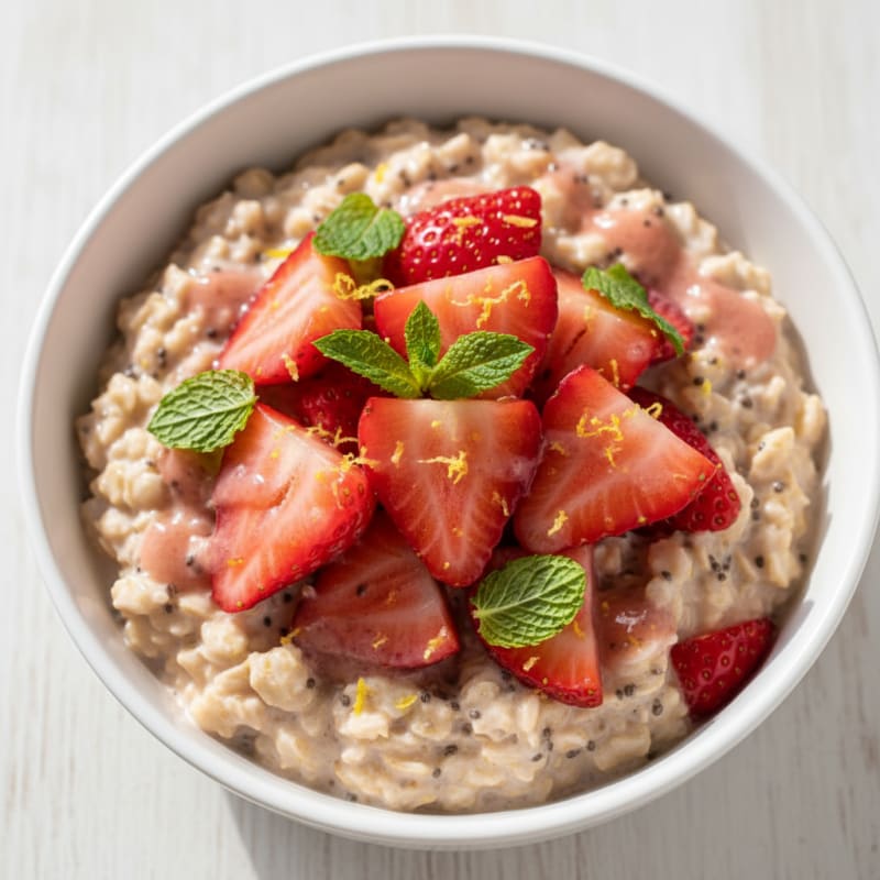 Strawberry Shortcake Overnight Oats