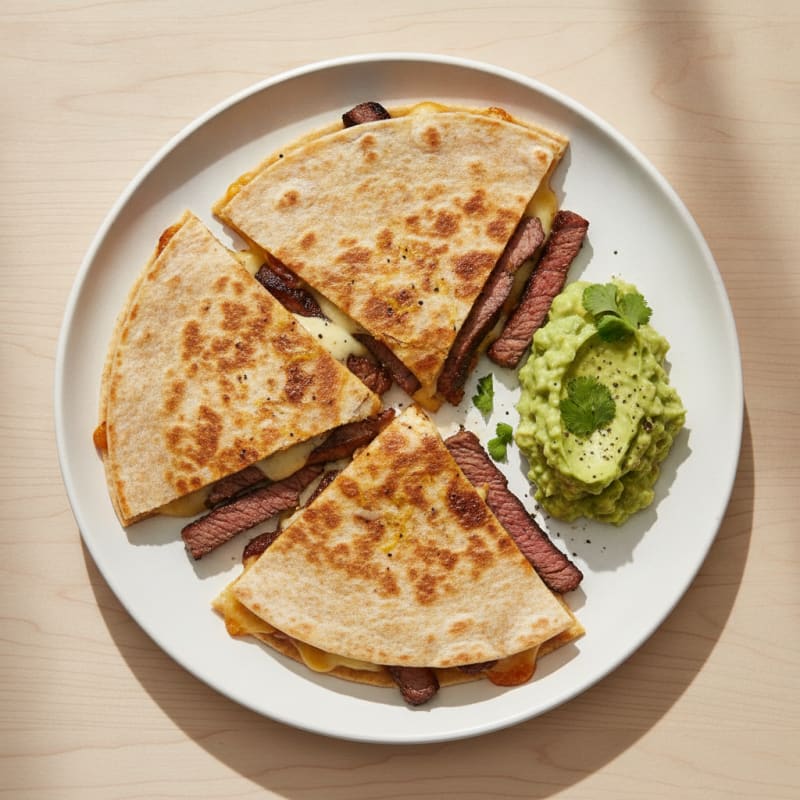 Carne Asada Quesadillas with Guacamole