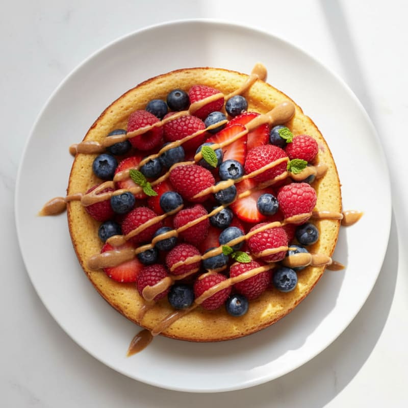 Greek Yogurt Protein Cheesecake with Berries