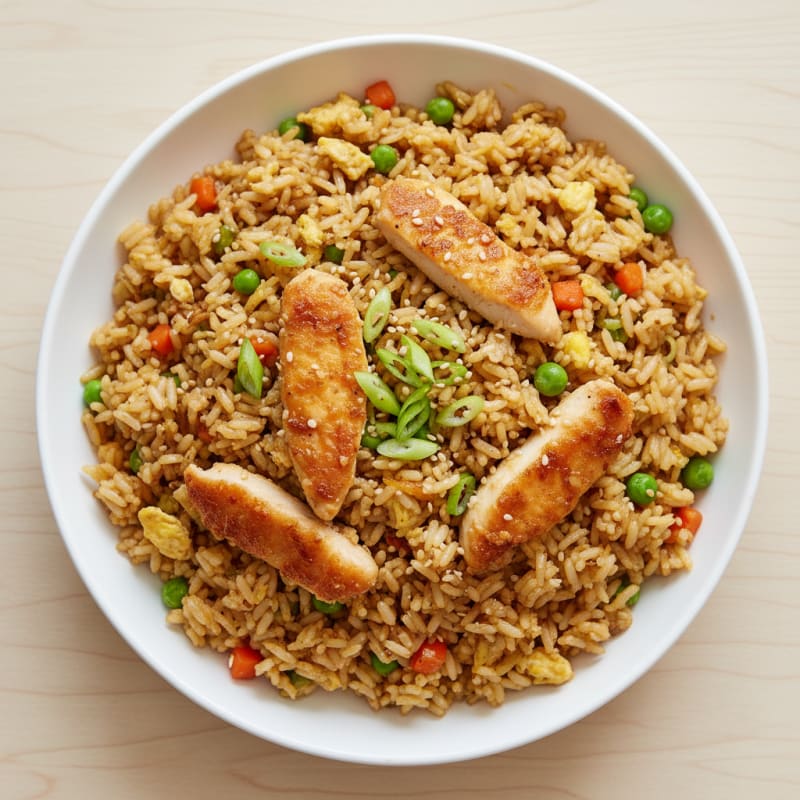 Crispy Sesame-Ginger Chicken Fried Rice