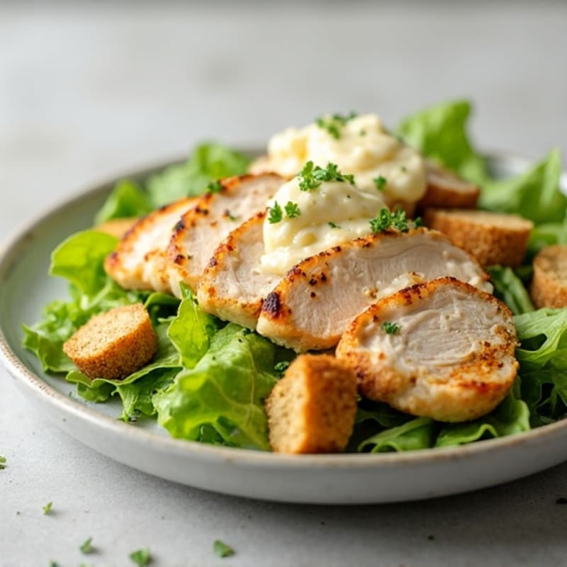 Creamy Grilled Chicken Caesar Salad
