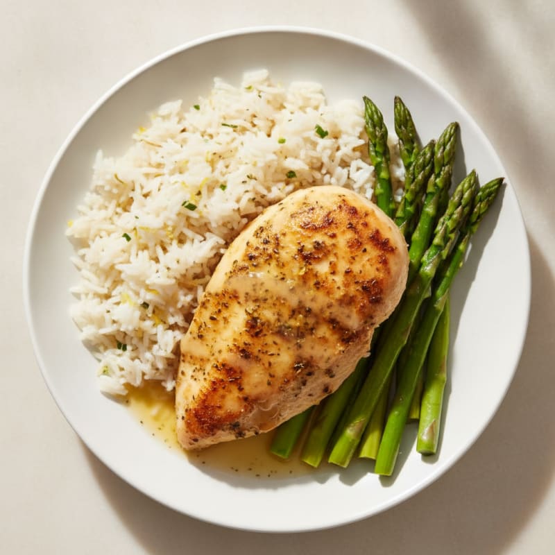 Lemon Herb Roasted Chicken with Rice