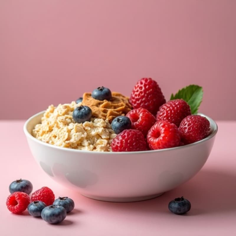 Protein-Packed Vanilla Berry Oatmeal Bowl
