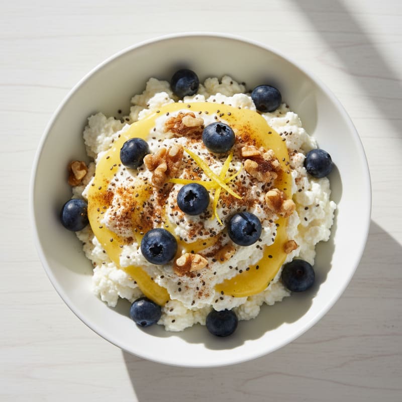 Creamy Lemon Cottage Cheese Parfait