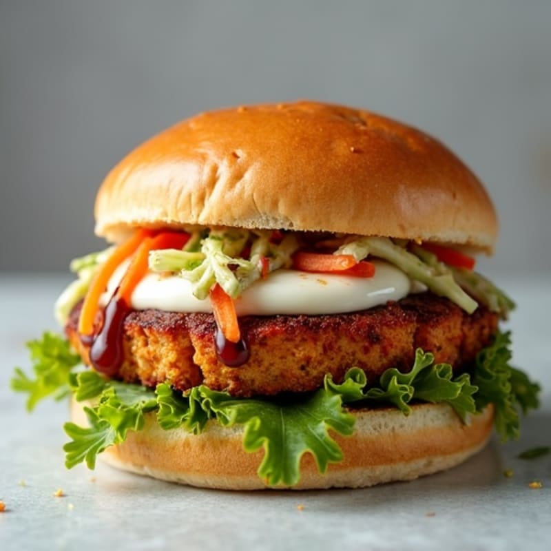 Smoky Tempeh BBQ Sandwich with Crunchy Slaw