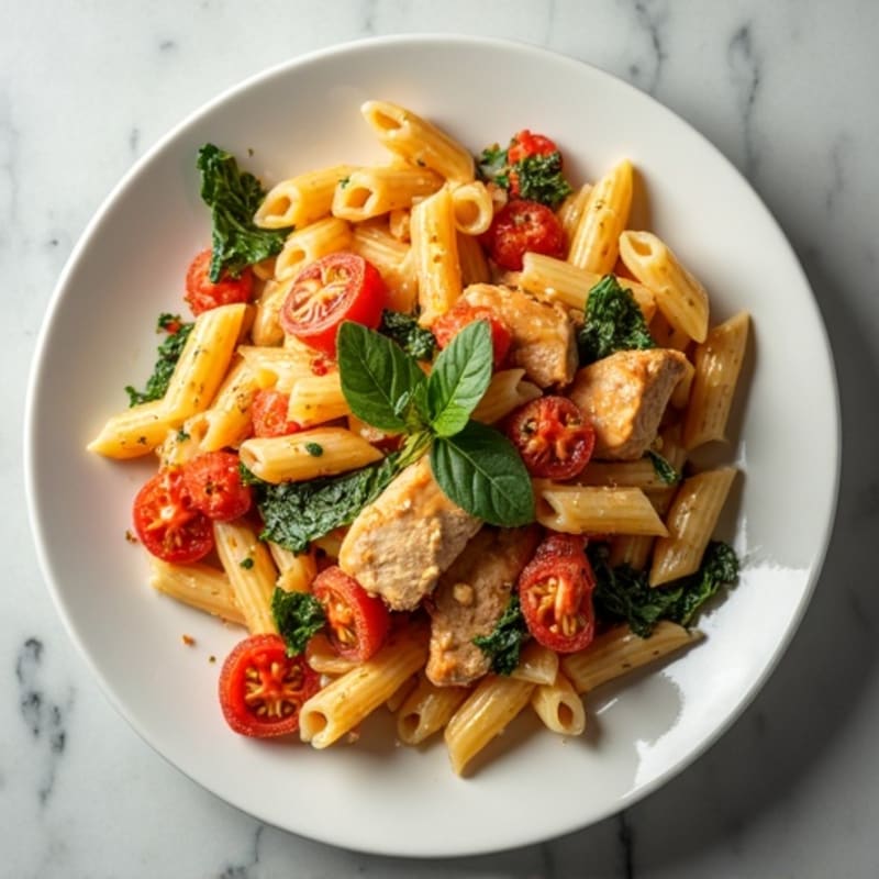 Creamy Sun-Dried Tomato Chicken Pasta Bake