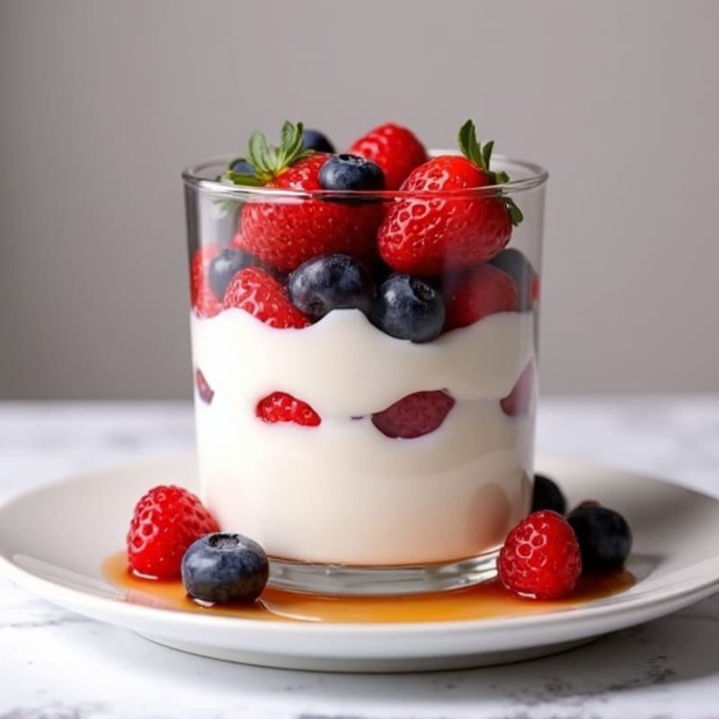 Silky Greek Yogurt Protein Parfait with Mixed Berries