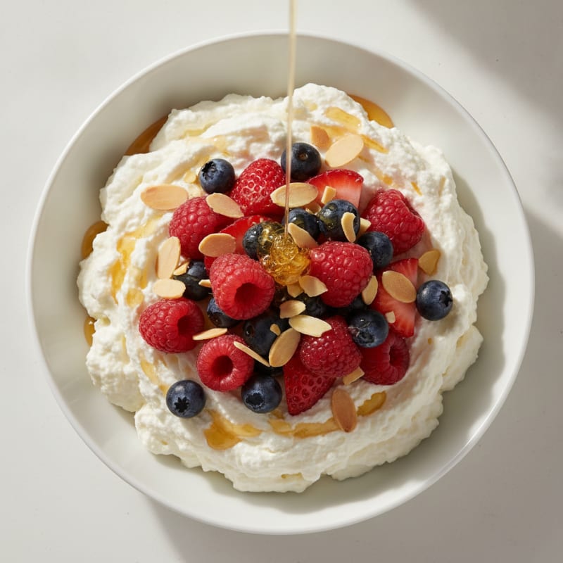 Creamy Greek Yogurt Protein Mousse with Mixed Berries