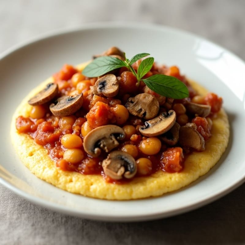 Hearty Mushroom Ragu with Creamy Polenta