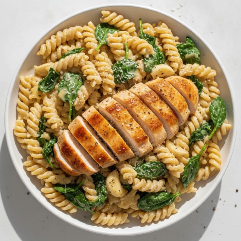 Garlic Parmesan Chicken Alfredo Pasta