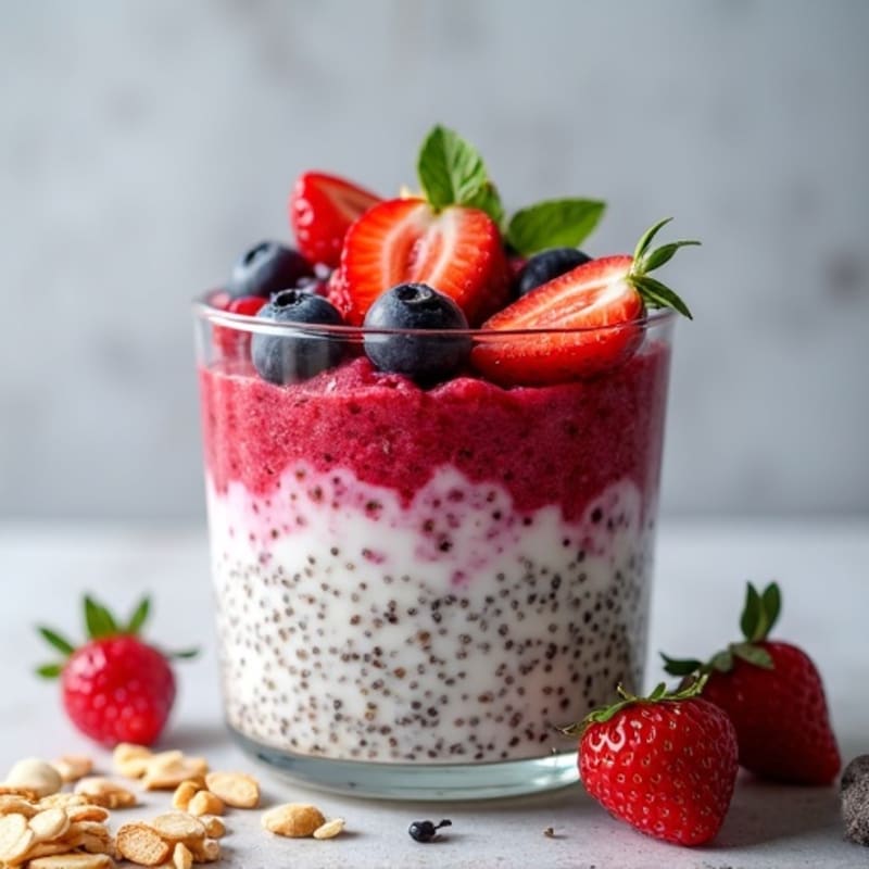 Fresh Berry Chia Pudding with Maple