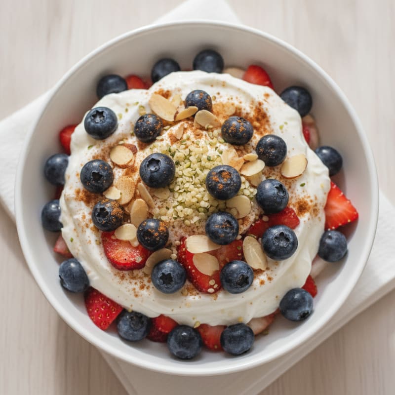 High-Protein Mixed Berry Yogurt Parfait