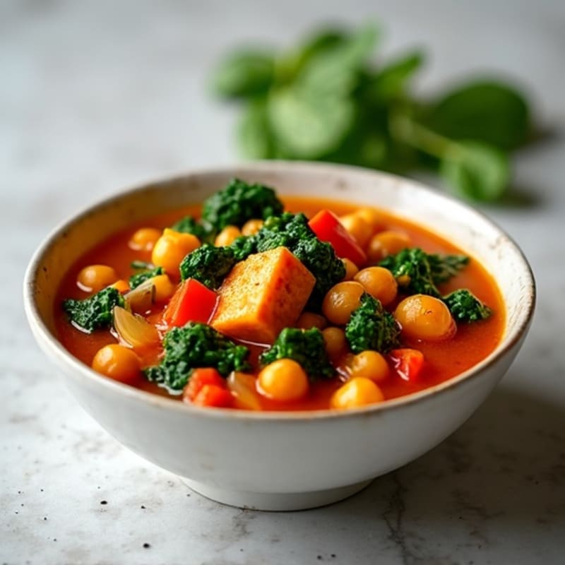 Hearty Spiced Chickpea and Spinach Stew