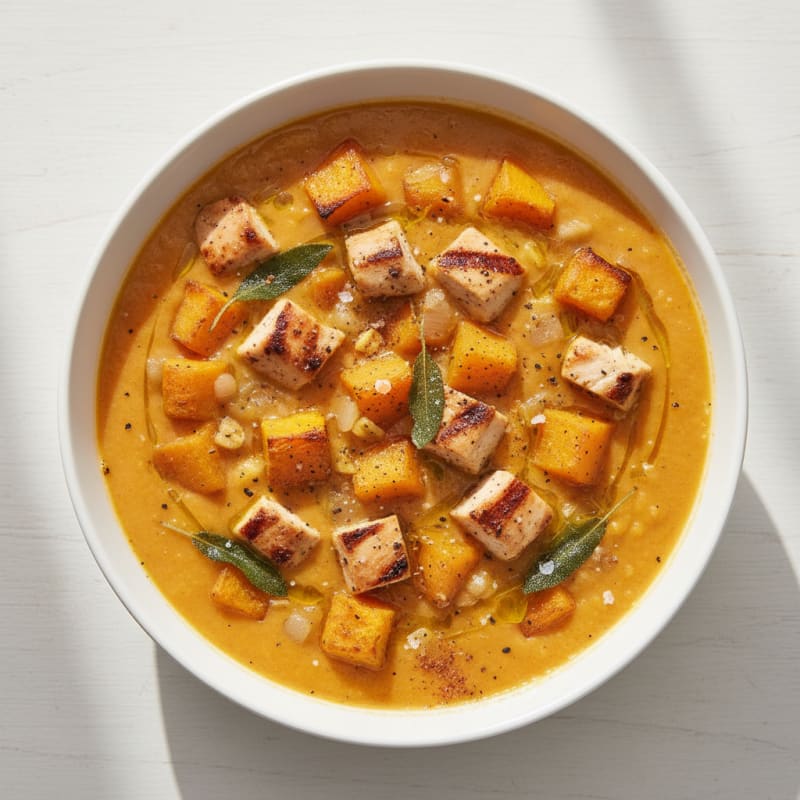 Roasted Butternut Squash and Apple Soup