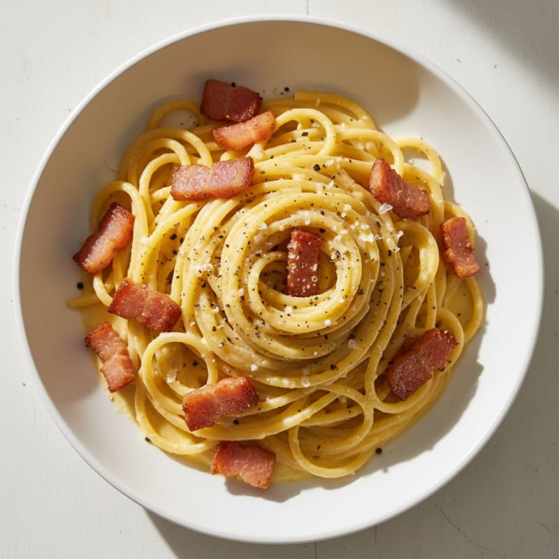 Classic Carbonara with Crispy Pancetta