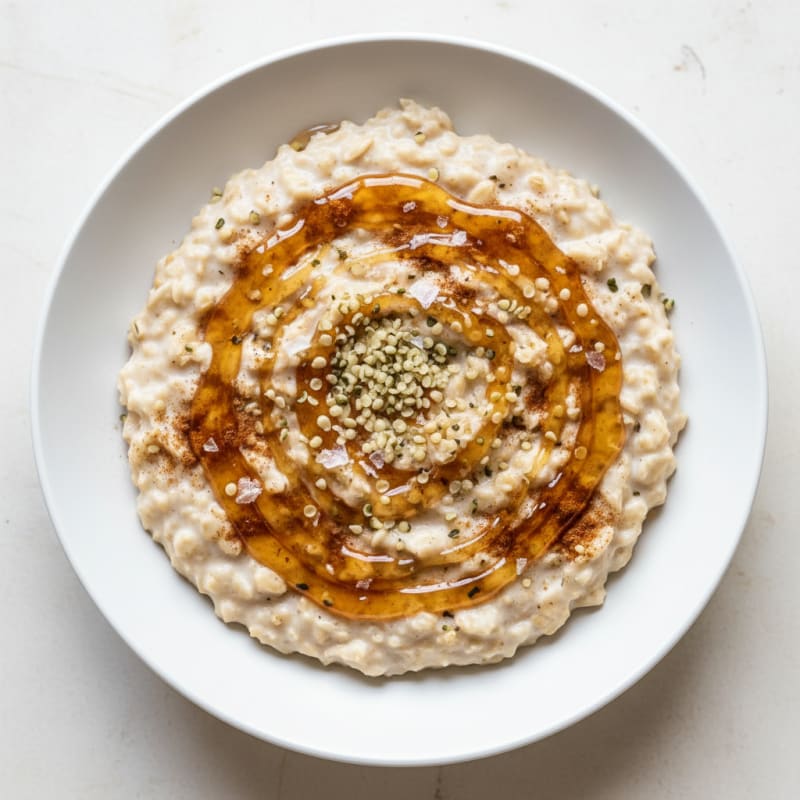 High-Protein Almond Milk Oatmeal with Honey