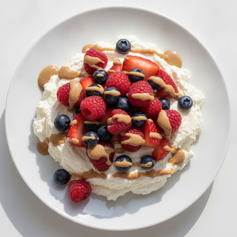 Silky Greek Yogurt Protein Mousse with Mixed Berries