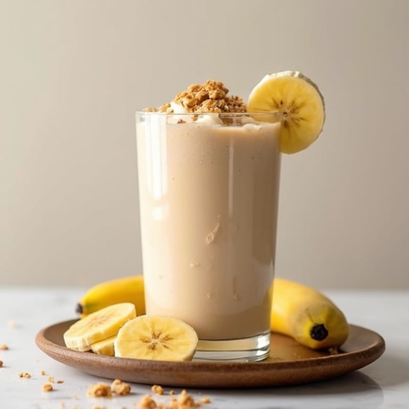 Protein Shake with Frozen Banana and Almond Butter