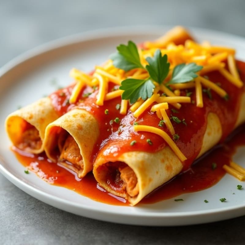 Baked Chicken Enchiladas with Chipotle Sauce