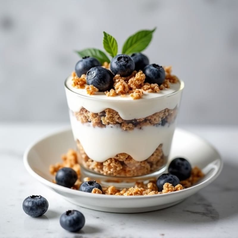 Vanilla Greek Yogurt Parfait with Protein Granola