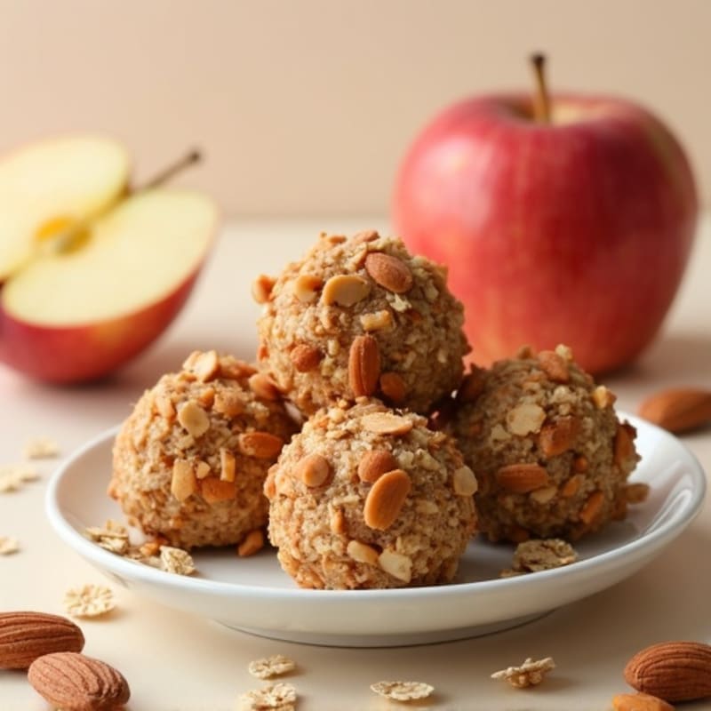 Crunchy Apple Almond Protein Bites