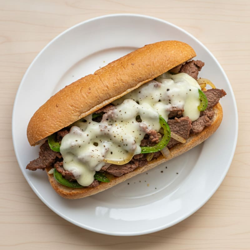 Classic Philly Cheesesteak Sandwich