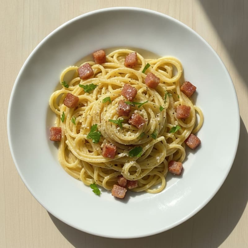 Classic Pasta Carbonara with Pancetta