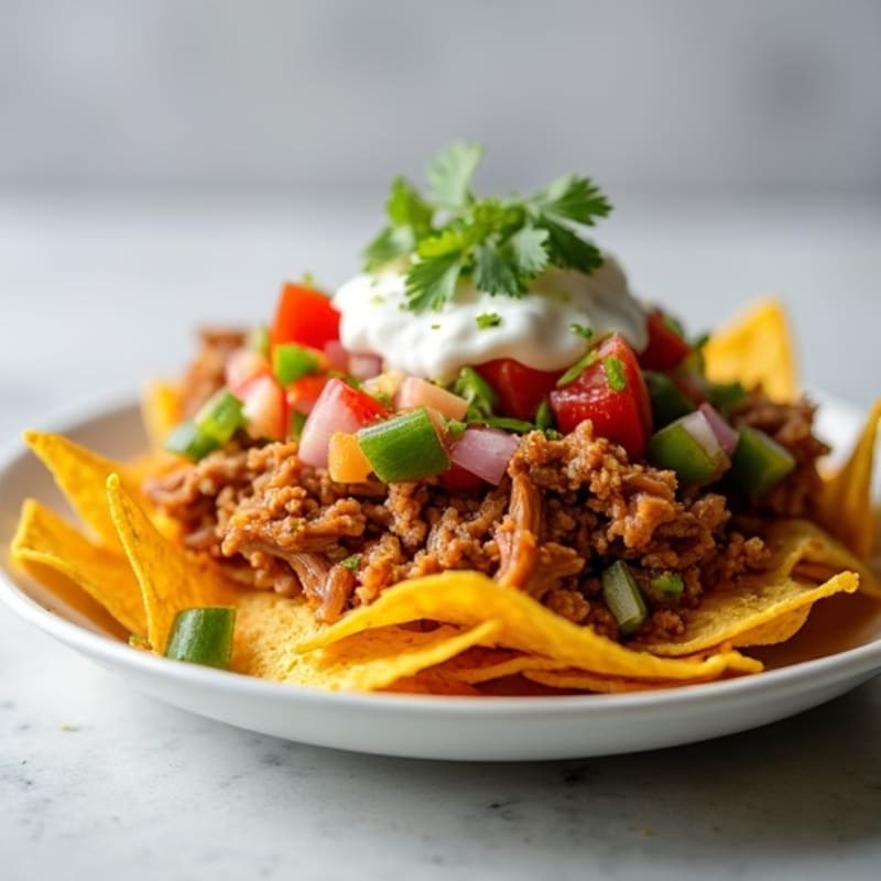 Healthy Pulled Pork Nachos with Fresh Salsa
