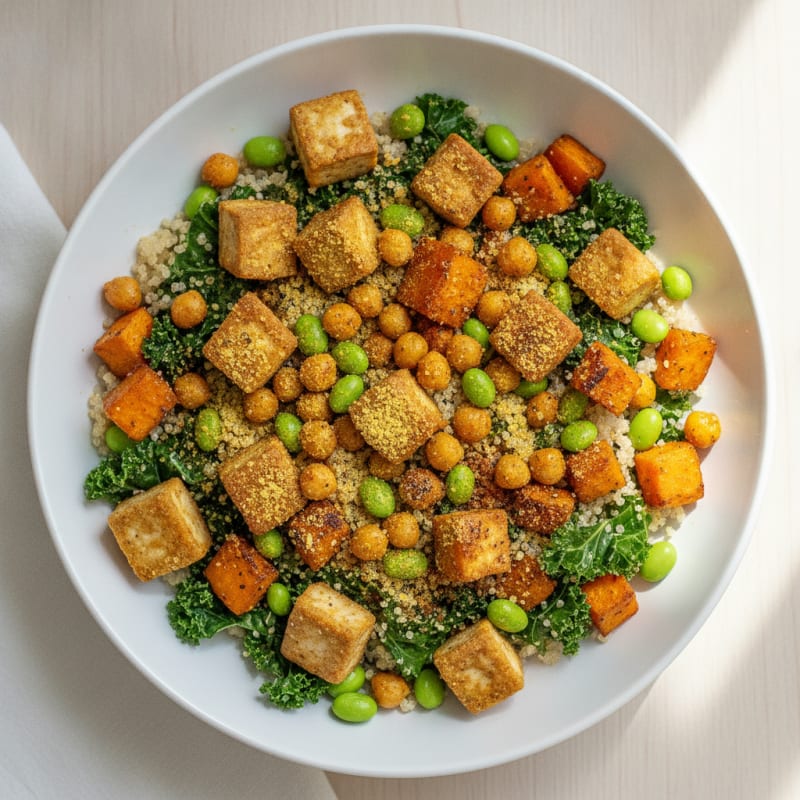 Roasted Chickpea & Sweet Potato Buddha Bowl