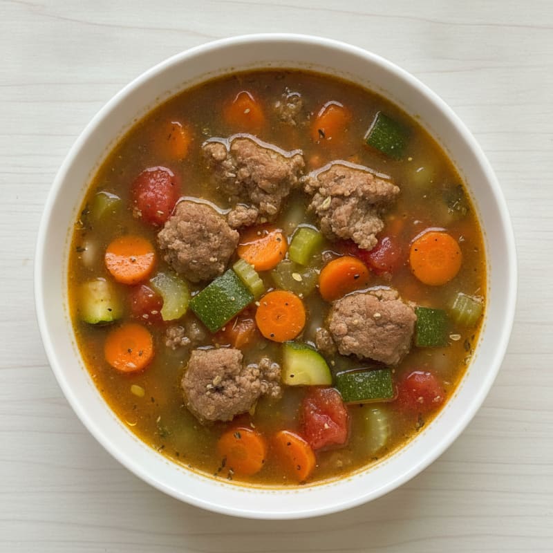 Hearty Ground Beef Vegetable Soup