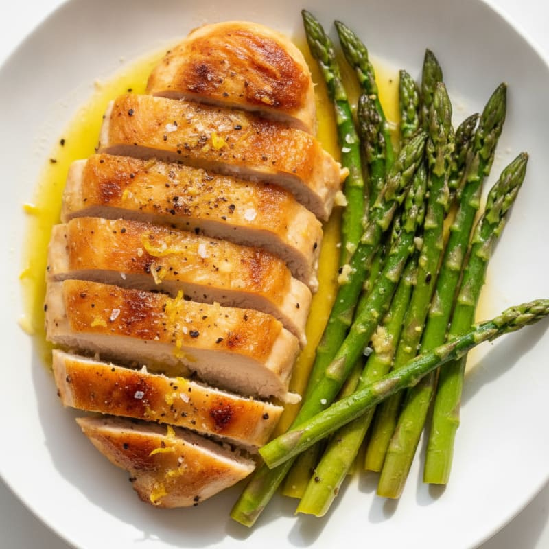 Lemon Herb Roasted Chicken and Asparagus