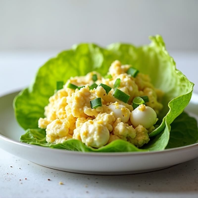 Healthy Creamy Egg Salad Lettuce Wraps