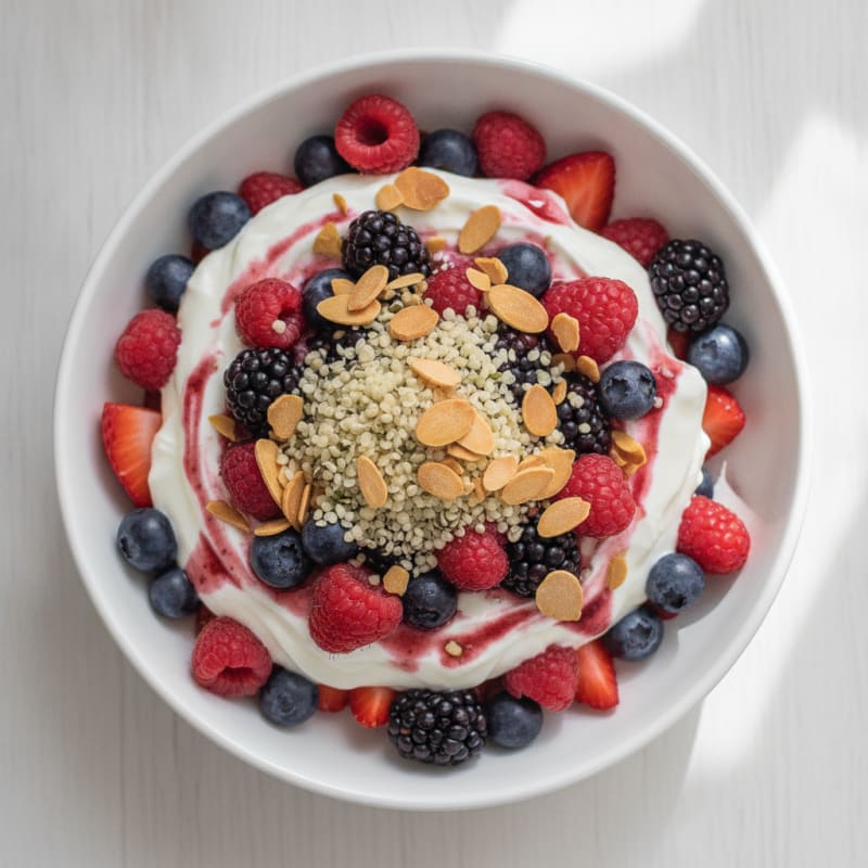 Creamy Greek Yogurt Protein Parfait with Mixed Berries