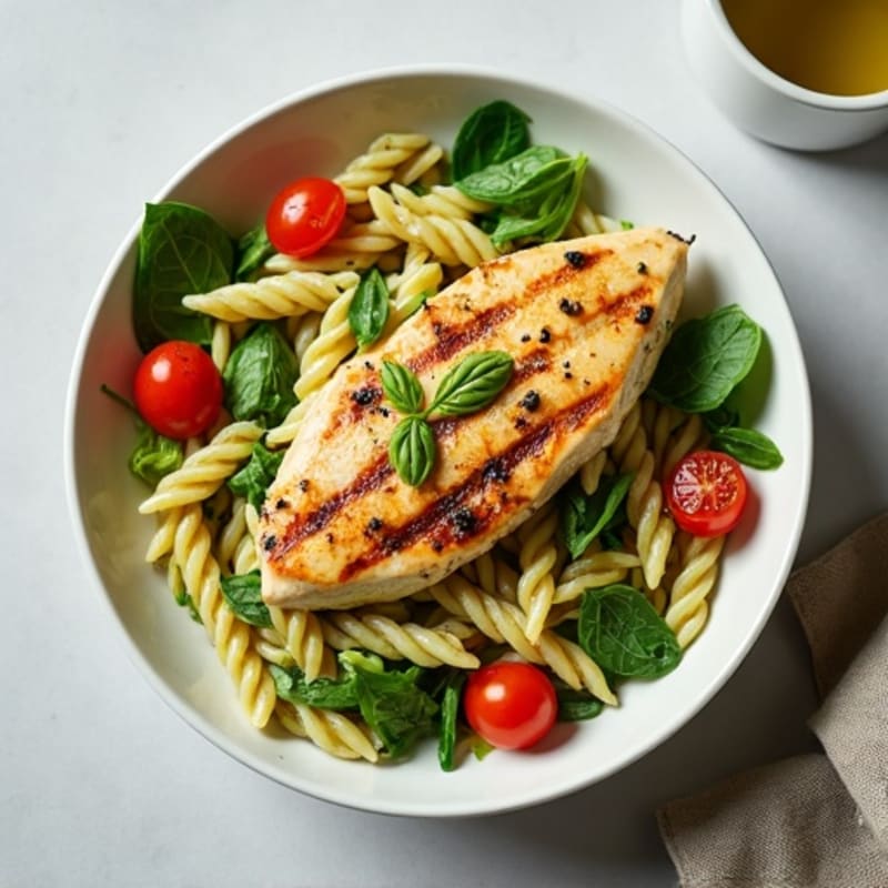 Creamy Pesto Chicken Pasta with Fresh Herbs