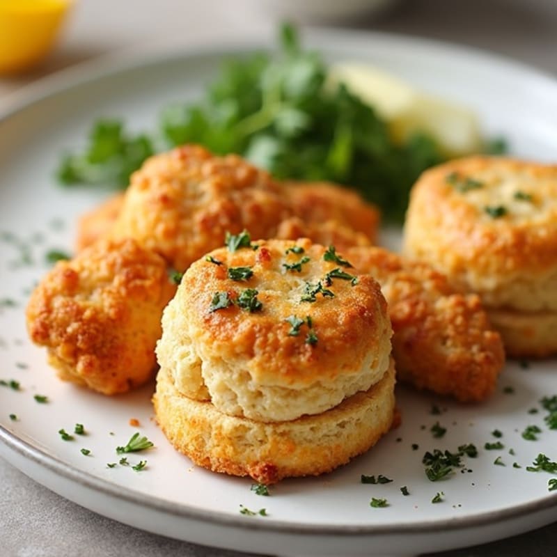Crispy Baked Chicken with Herb-Buttermilk Drop Biscuits