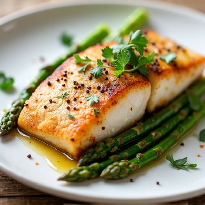 Seared Tilapia with Roasted Asparagus