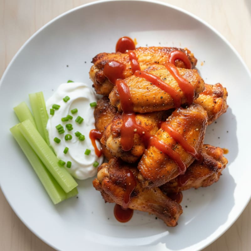 Spicy BBQ Glazed Chicken Wings