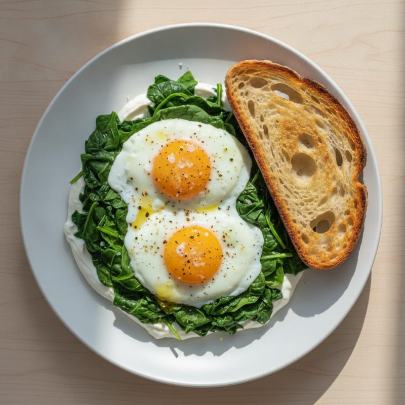 Baked Eggs with Sourdough Toast